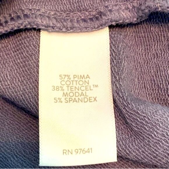 PURE JILL AFFINITY FRENCH TERRY SLIM LEG PANT WOMEN XSP LAVENDER ELASTIC W - Picture 8 of 11